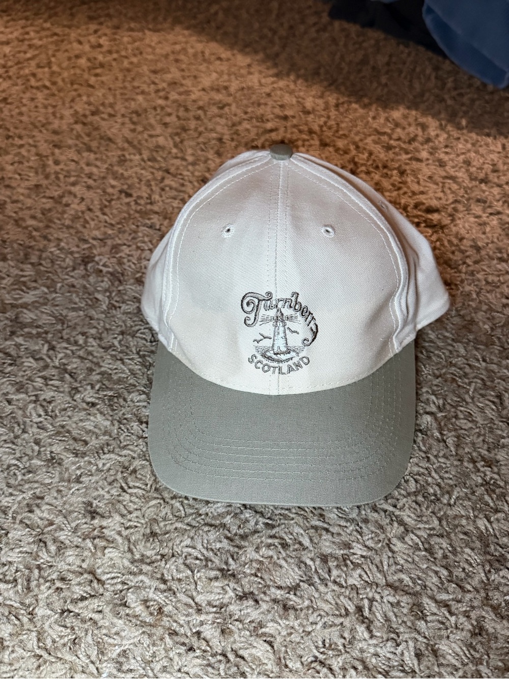 Ashworth Two-Tone Golf Cap - Cream & Olive